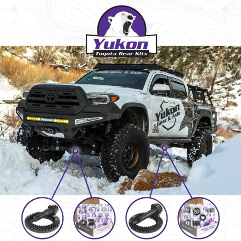 Yukon Gear Ring & Pinion Gear Kit Pkg F&R w/Install Kits Toyota 8.4/7.5R Diff 4.56 Ratio thumbnail 4