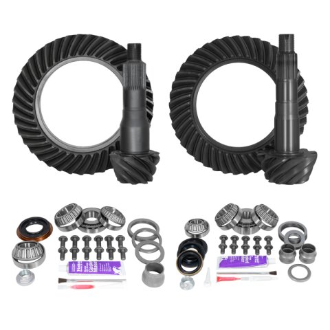 Yukon Gear Ring & Pinion Gear Kit Front & Rear for Toyota 8.75/8IFS Diff (A/T w/E-Locker) 4.88 Ratio