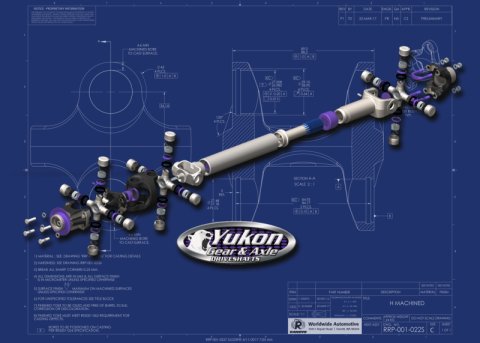 Yukon Gear Heavy Duty Driveshaft for 12-16 Jeep JK Front A/T Only thumbnail 8