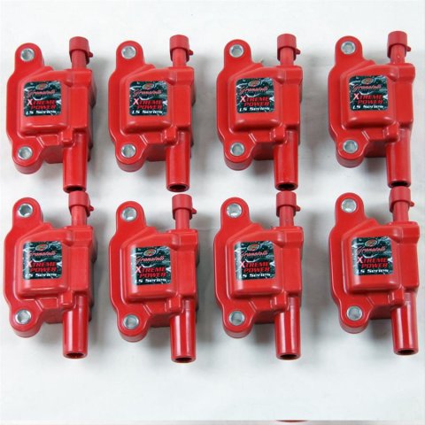 Granatelli 05-13 GM LS1/LS2/LS3/LS4/LS5/LS6/LS7/LS9/LSA Hi-Perf Coil Packs - Red (Set of 8) thumbnail 1