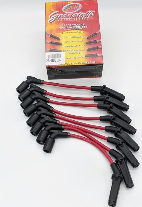 Granatelli 20-23 GM LT2 6.2L Straight Boot Hi-Perf Coil-Near-Plug Ignition Wire Connector Kit - Red thumbnail 1