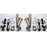 Granatelli 2.25in Alum Mild Steel Electronic Dual Slip Fit Exhaust Cutout w/Band Clamps thumbnail 1