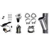 Granatelli 2.5in Aluminized Mild Steel Electronic Exhaust Cutout System w/Slip Fit & Band Clamps thumbnail 4