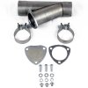 Granatelli 2.25in Aluminized Mild Steel Manual Exhaust Cutout w/Slip Fit/Band Clamp thumbnail 3