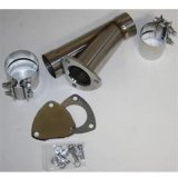Granatelli 2.5in Stainless Steel Manual Exhaust Cutout Kit w/Slip Fit/Band Clamp thumbnail 2