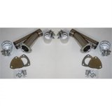 Granatelli 3.5in Stainless Steel Manual Dual Exhaust Cutout Kit w/Slip Fit & Band Clamp thumbnail 4