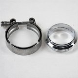 Granatelli 2.5in V-Band Mild Steel Flat Flanges w/Clamp thumbnail 1