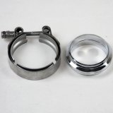 Granatelli 2.5in V-Band Mild Steel Flat Flanges w/Clamp thumbnail 2