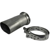 Granatelli 3in Round to 3in Oval Exhaust Pipe Adapter w/V-Band Connection thumbnail 5