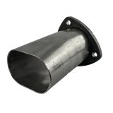 Granatelli 3.0in Round to 3.0in Oval Exhaust Adapter w/Floating 3 Bolt Header Flange thumbnail 4
