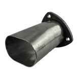 Granatelli 3.0in Round to 3.0in Oval Exhaust Adapter w/Floating 3 Bolt Header Flange thumbnail 5