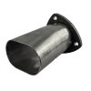 Granatelli 3.0in Round to 3.0in Oval Exhaust Adapter w/Floating 3 Bolt Header Flange thumbnail 7