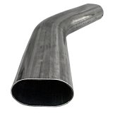 Granatelli 3in Oval Stainless Steel Horizontal 45 Deg Bend 4.5in Bend Radius Tubing thumbnail 3