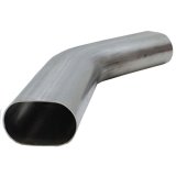 Granatelli 3in Oval Stainless Steel Horizontal 45 Deg Bend 4.5in Bend Radius Tubing thumbnail 4