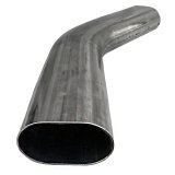 Granatelli 3in Oval Stainless Steel Horizontal 45 Deg Bend 4.5in Bend Radius Tubing thumbnail 5