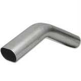 Granatelli 3in Oval Stainless Steel Vertical Radius 45 Deg bend 4.5in Bend Radius Tubing thumbnail 3