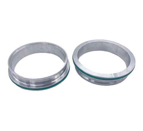 Granatelli Titanium Dual Seal Clamp 3.0in Weld-on Ferrule Set
