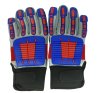 Granatelli Large Off Road Style Work Gloves - Red/Blue/Gray/Black thumbnail 2