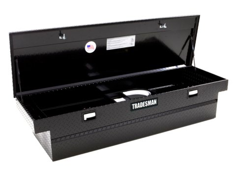 Tradesman Aluminum Single Lid Cross Bed Truck Tool Box (63in.) - Black thumbnail 2