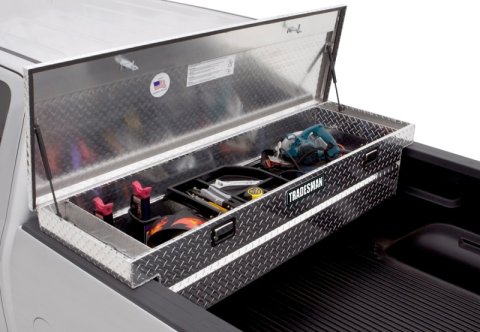 Tradesman Aluminum Single Lid Cross Bed Truck Tool Box (63in.) - Black thumbnail 4