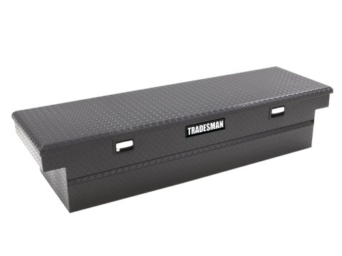 Tradesman Aluminum Single Lid Cross Bed Truck Tool Box (70in.) - Black