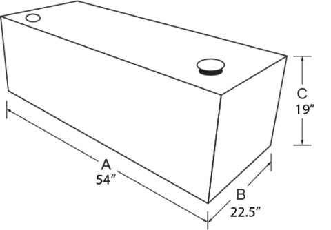 Tradesman Aluminum Rectangular Liquid Storage Tank (98 Gallon Capacity) - Brite thumbnail 1