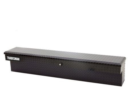 Tradesman Aluminum Side Bin Truck Tool Box w/Push Button (70in.) - Black thumbnail 1