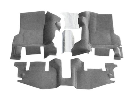 BedRug 97-06 Jeep TJ Front 3pc BedTred Floor Kit w/Center Console - Incl Heat Shields thumbnail 1
