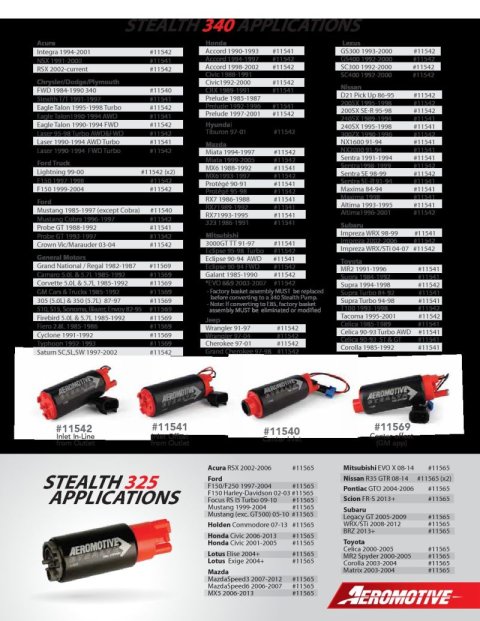 Aeromotive 325 Series Stealth In-Tank Fuel Pump - E85 Compatible - Compact 38mm Body thumbnail 2