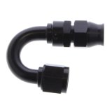 Aeromotive PTFE Hose End - AN-08 - 180 Deg - Black Anodized thumbnail 1