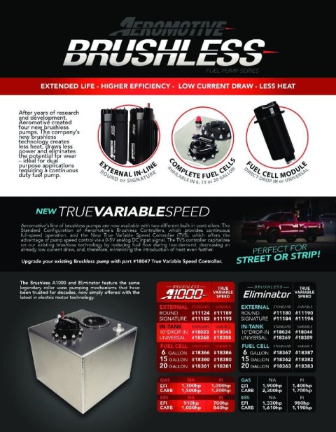 Aeromotive Fuel Pump - Universal - In-Tank Brushless A1000 thumbnail 3