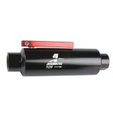 Aeromotive In-Line AN-10 Filter w/Shutoff Valve 100 Micron SS Element - Black Anodize Finish thumbnail 1