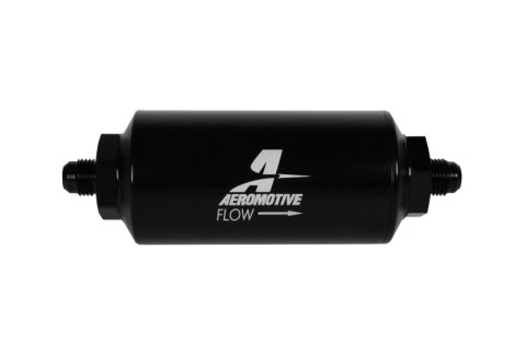 Aeromotive In-Line Filter - (AN-6 Male) 10 Micron Fabric Element Bright Dip Black Finish thumbnail 4