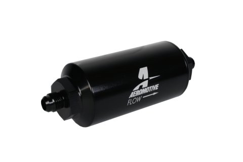 Aeromotive In-Line Filter - (AN-6 Male) 10 Micron Fabric Element Bright Dip Black Finish thumbnail 7