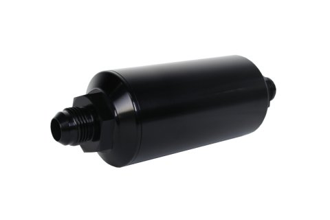 Aeromotive In-Line Filter - (AN -8 Male) 10 Micron Fabric Element Bright Dip Black Finish thumbnail 2