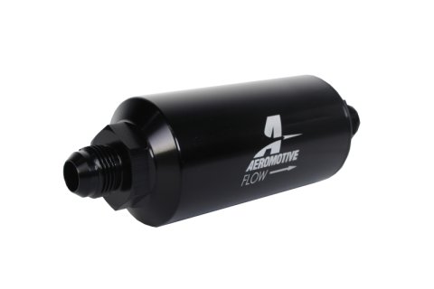 Aeromotive In-Line Filter - (AN -8 Male) 10 Micron Fabric Element Bright Dip Black Finish thumbnail 8