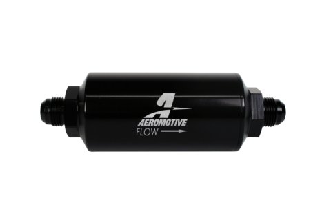 Aeromotive In-Line Filter - (AN -8 Male) 40 Micron Stainless Mesh Element Bright Dip Black Finish thumbnail 3