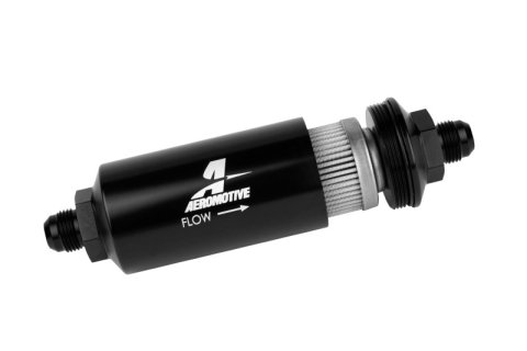 Aeromotive In-Line Filter - (AN -8 Male) 40 Micron Stainless Mesh Element Bright Dip Black Finish thumbnail 4