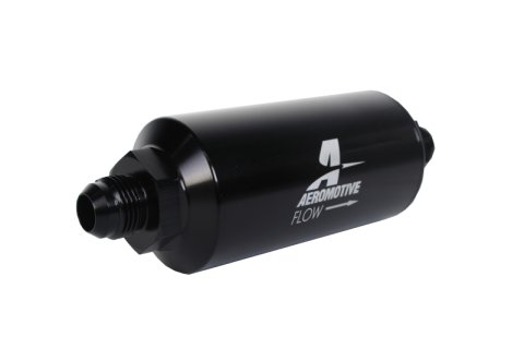 Aeromotive In-Line Filter - (AN -8 Male) 40 Micron Stainless Mesh Element Bright Dip Black Finish thumbnail 7
