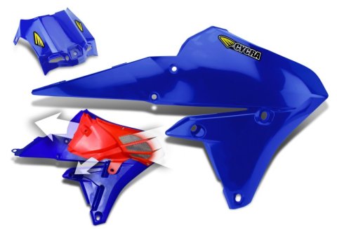Cycra 15-19 Yamaha WR250F Powerflow Radiator Shrouds - OEM Blue thumbnail 2