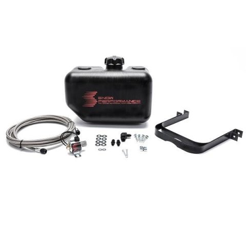 Snow Performance Water Tank Upgrade 2.5gal Braided SS Line w/Bracket/Solenoid/Hose/Fittings thumbnail 1