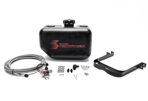 Snow Performance Water Tank Upgrade 2.5gal Braided SS Line w/Bracket/Solenoid/Hose/Fittings thumbnail 2