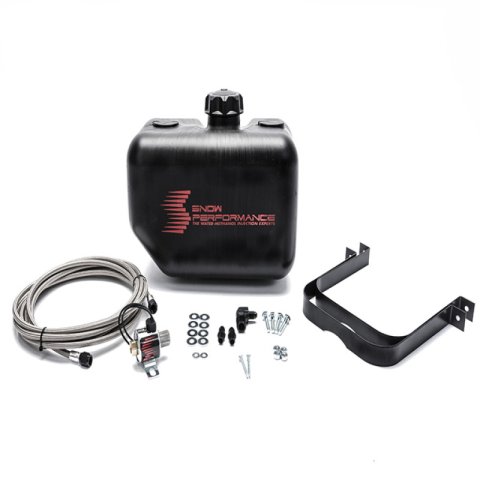 Snow Performance Water Tank Upgrade 2.5gal Braided SS Line w/Bracket/Solenoid/Hose/Fittings thumbnail 4
