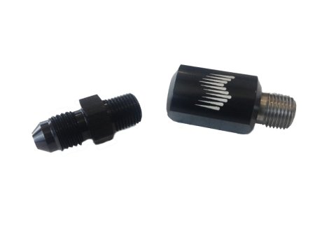 Snow Performance 1/8in. NPT Female to 4AN Male Low Profile Water Nozzle Holder 4AN Elbow thumbnail 1
