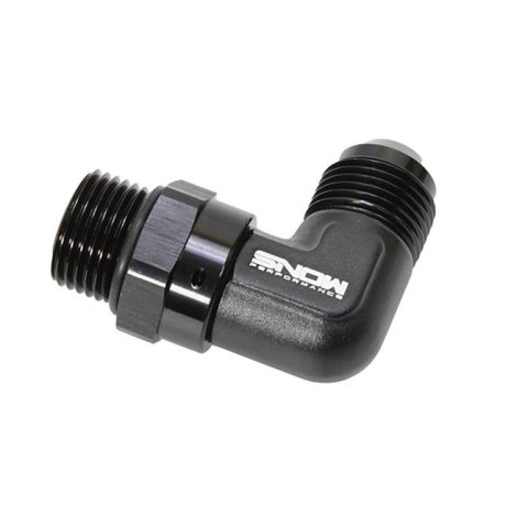 Snow -10 ORB to -10AN 90 Degree Swivel Fitting (Black) thumbnail 1