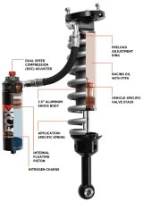 FOX 05+ Toyota Tacoma Performance Elite 2.5 Series Shock Front 2-3in Lift thumbnail 7