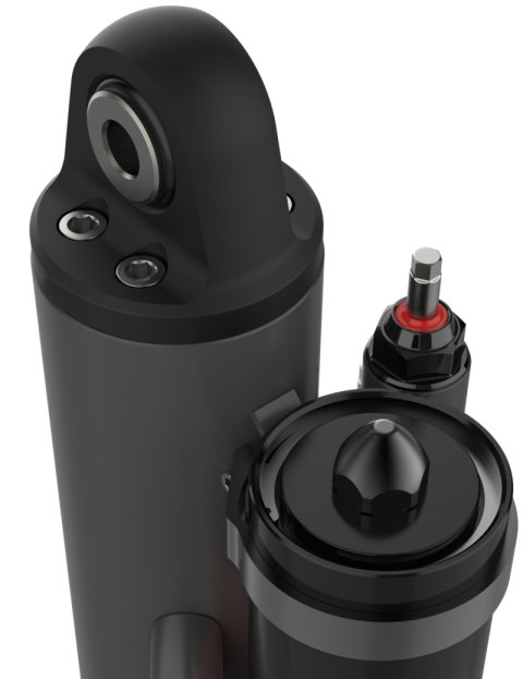 Fox 3.5 Factory Race 3/4in Shaft 5-Tube External Bypass 16in Piggyback Shock - Right thumbnail 2