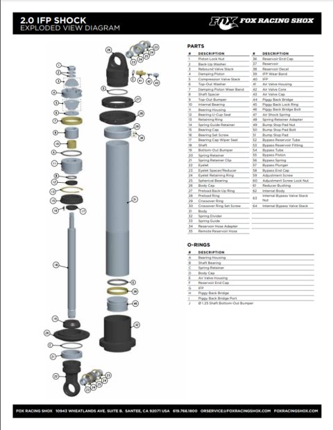 FOX 18-21 Can-Am Defender Max HD8 Performance Series 2.0 Rear Coil-Over QS3 Shock (Pair) thumbnail 1