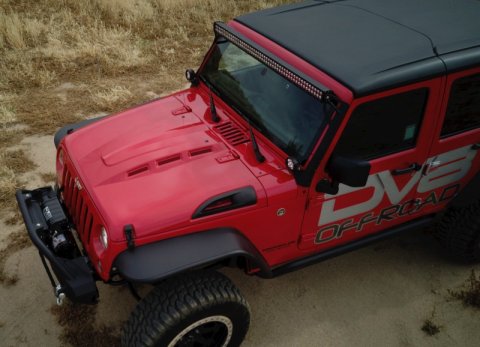 DV8 Offroad 07-18 Jeep Wrangler JK Metal Heat Dispersion Hood - Primer Black thumbnail 5