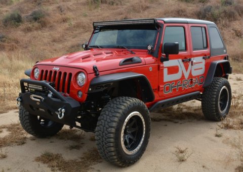 DV8 Offroad 07-18 Jeep Wrangler JK Metal Heat Dispersion Hood - Primer Black thumbnail 6